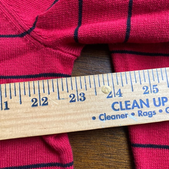 NWT Men’s Size XL Old Navy Red and Blue Striped VNeck Sweater - Picture 10 of 16
